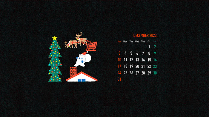 たなみん壁紙カレンダー 12月