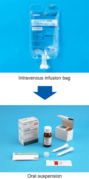 Intravenous infusion bag → Oral suspensions